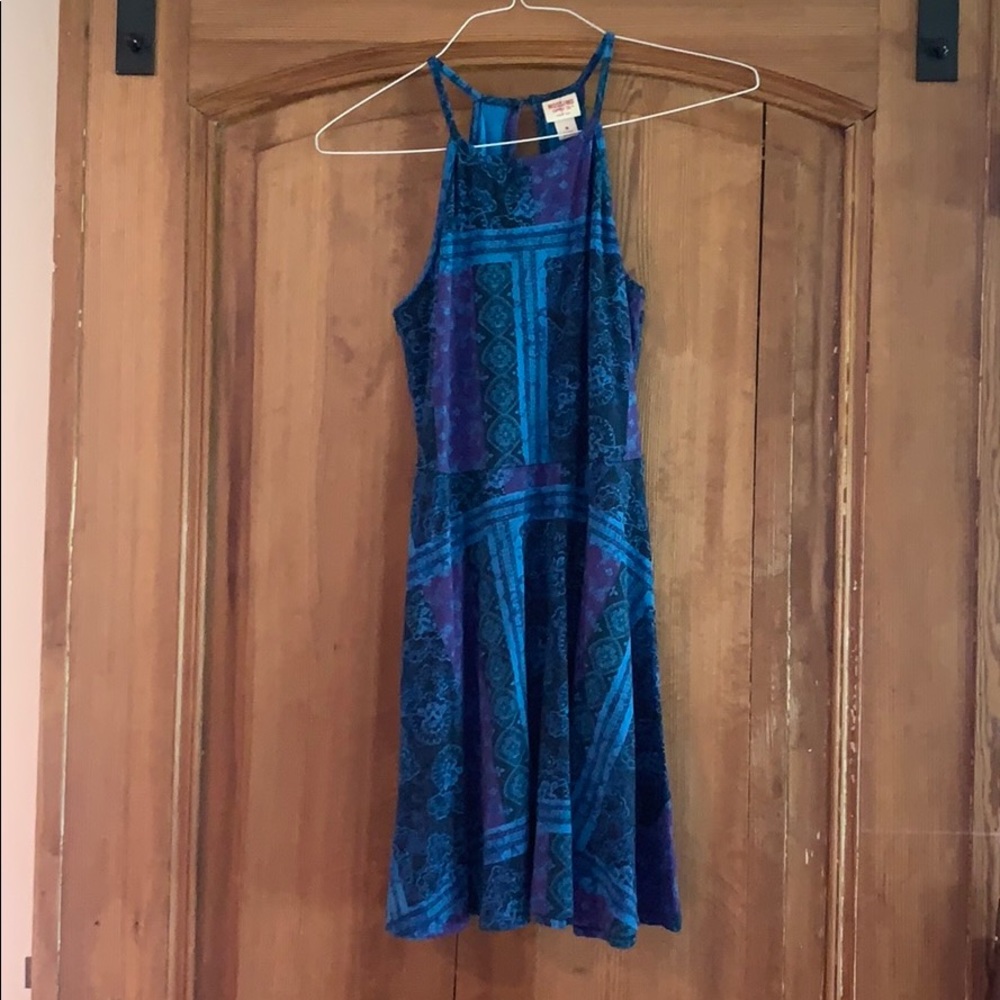 Blue target dress